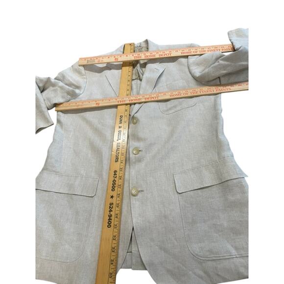 "FACONNABLE" Design By Albert Goldberger Mens 100% Linen Blazer SZ XXLL 3 Button - Picture 8 of 13